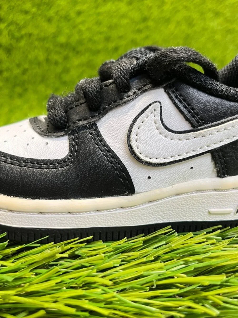 Nike‎ Force 1 '07 Panda Toddler Size 4C White Athletic Leather Shoes Sneakers